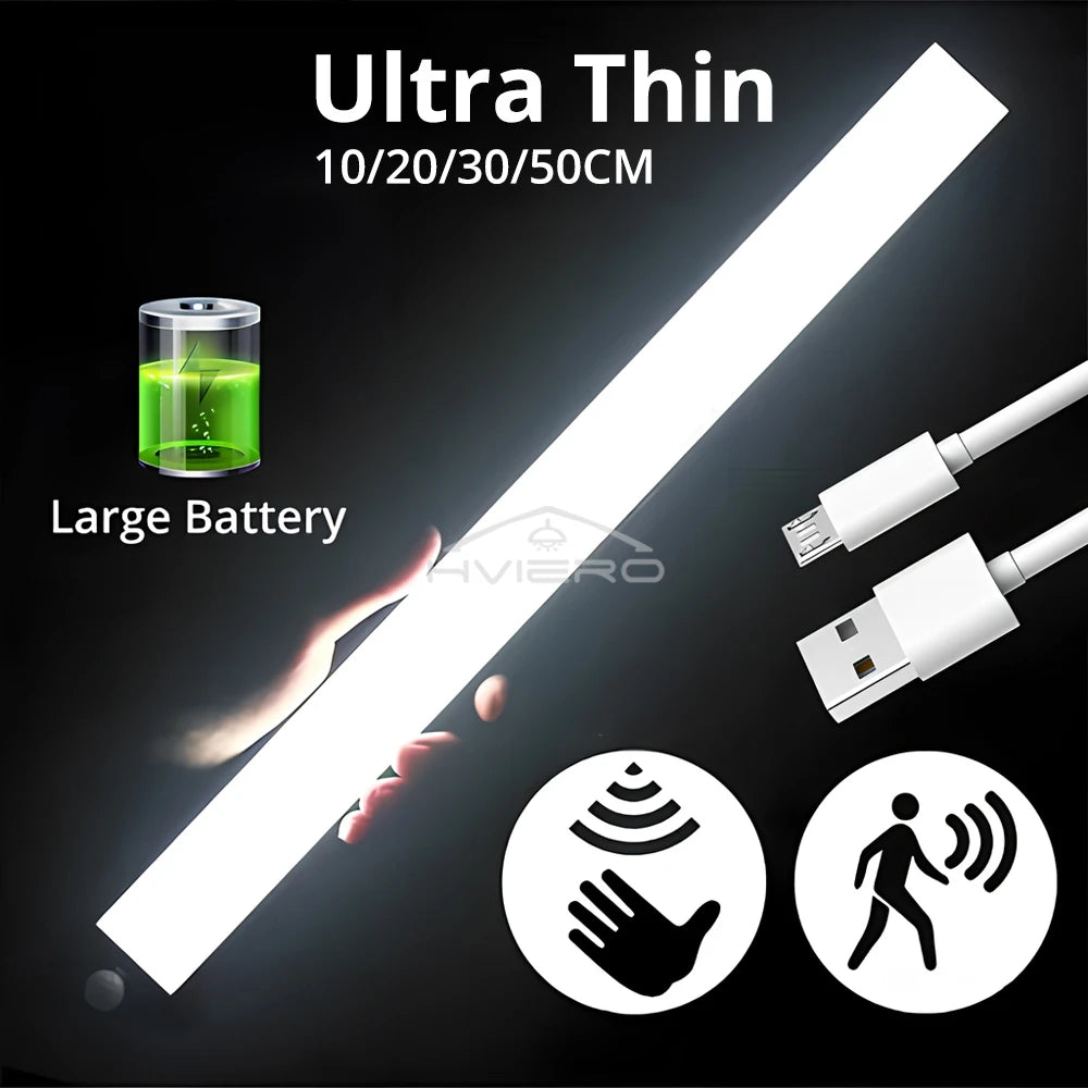 Usb Rechargeable Motion Sensor Night Lights For Room Decoration Home Closet Kitchen Cabinet Aisle Lighting Touch Sensing Lamps