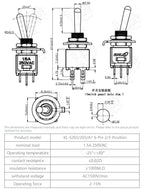 5MM Mini Toggle Switch SMTS-102 250V/1.5A SPDT 3/6 Pin On On 2/3 Position Red Color Stitch Pins SMTS-202 ﻿