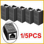 1/5/PCS RJ451000Mbs Coupler Ethernet Cable Coupler LAN Connector Cat7 Cat6 Cat5e Ethernet Cable Extender Adapter Female to Femal