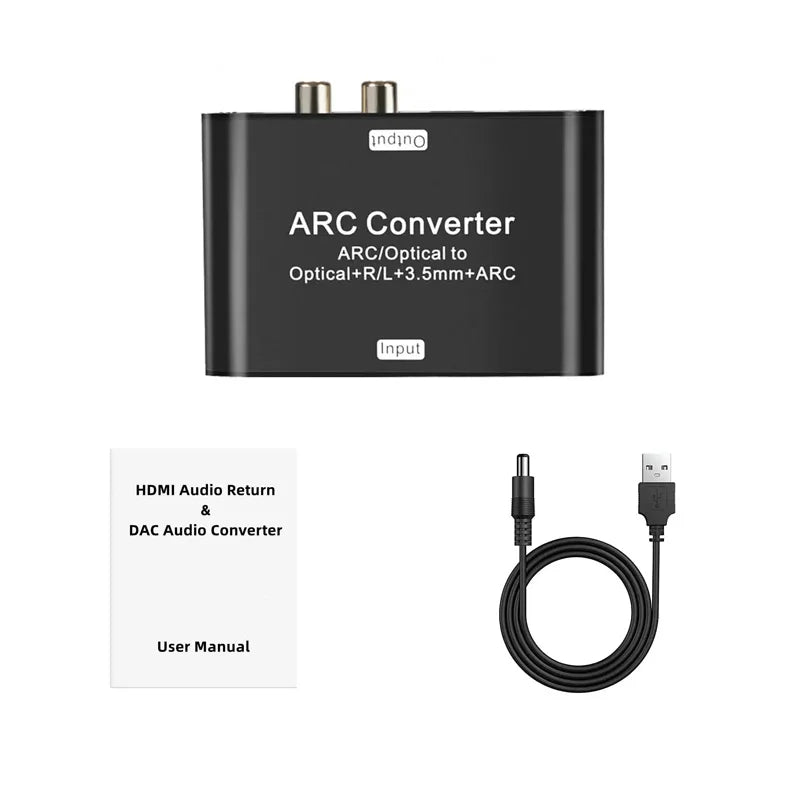 192Khz ARC Audio extractor HDMI ARC Return Extractor DAC Converter ARC SPDIF Optical to Optical 3.5mm L/R Stero Audio Extractor
