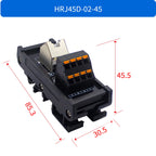 Quick Wiring  Din Rail Mounting Splitter Adapter RJ45 Female To Spring Termianl Block Module RJ45  Breakout Board