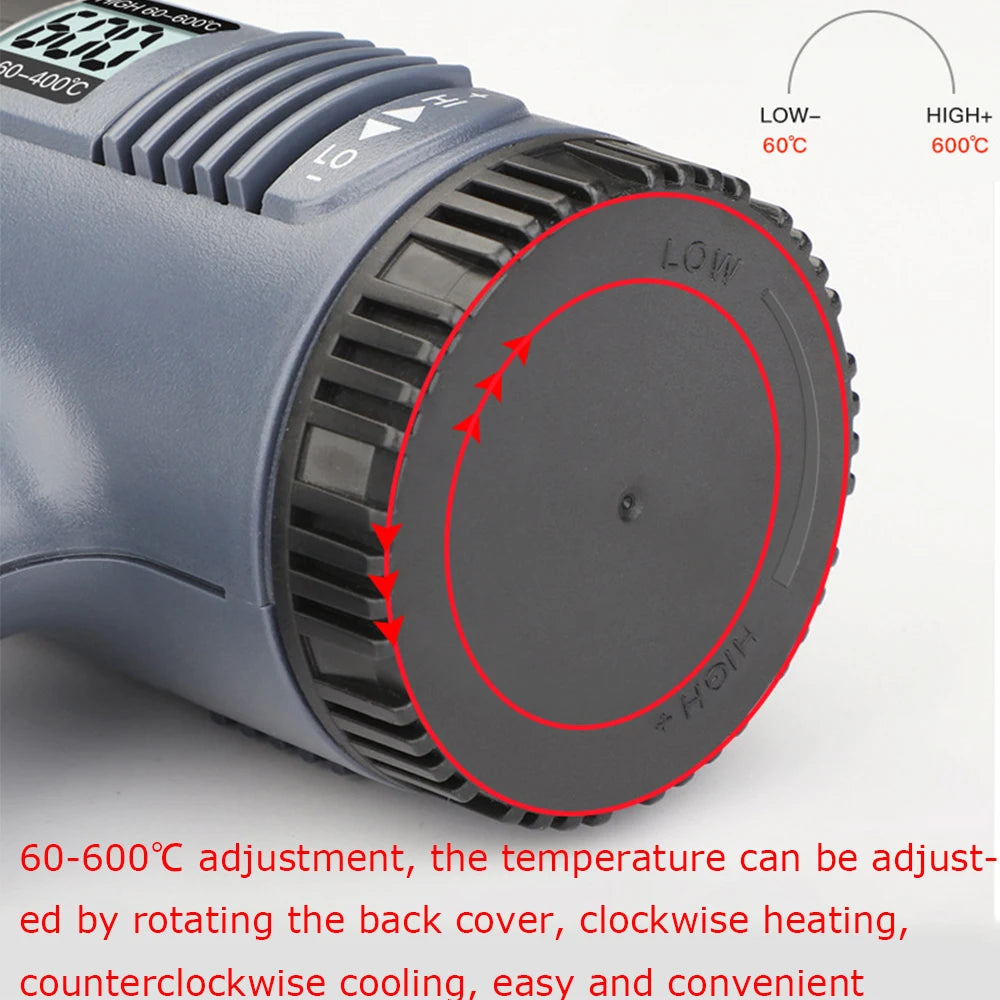 2000W Hot Air Gun Professional Electric Adjustable Temperature-controlled Building Hair Dryer Soldering Tools Heat Gun for Car