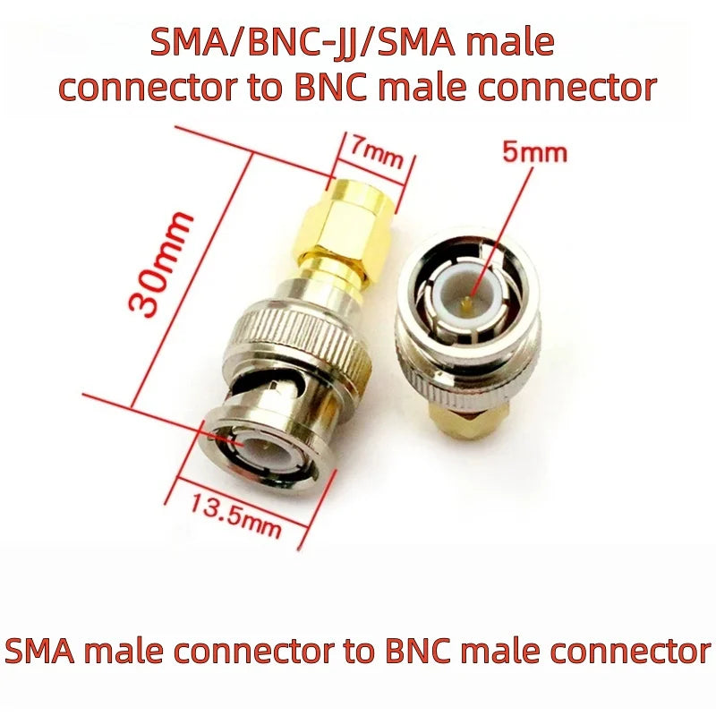 SMA Male Plug to BNC Female M/F Radio Antenna Connector RF Converter M/F Radio Antenna Adapters Kit Coaxial SMA to BNC Adapter