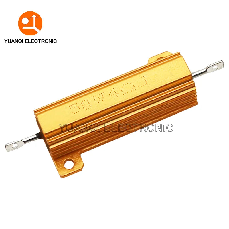 50W 100W Aluminum Power Metal Shell Case Wirewound Resistor 0.01R 100K 1 4 6 7 8 10 20 200 500 1K 3.3K 10K ohm resistance RX24