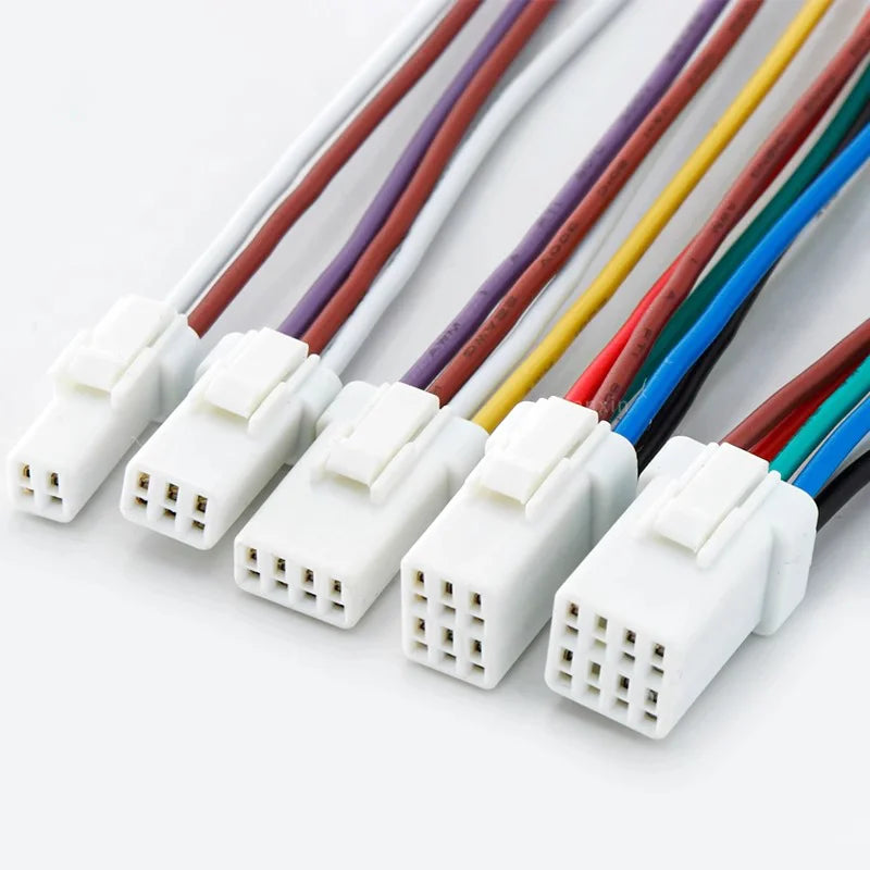2P 3P 4P 6P 8P 0.6MM Waterproof Wire Connector Plug Male And Female Socket With Cable JST Connectors
