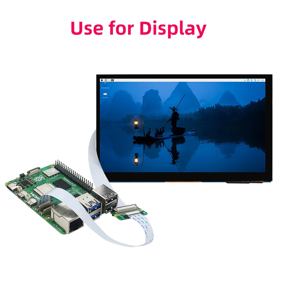 Raspberry Pi 5 22 Pin to 15 Pin CSI DSI Converter for RPI 5 Connect to Camera Display + 15Pin 22Pin FFC 15CM for RPI 5 Pi5