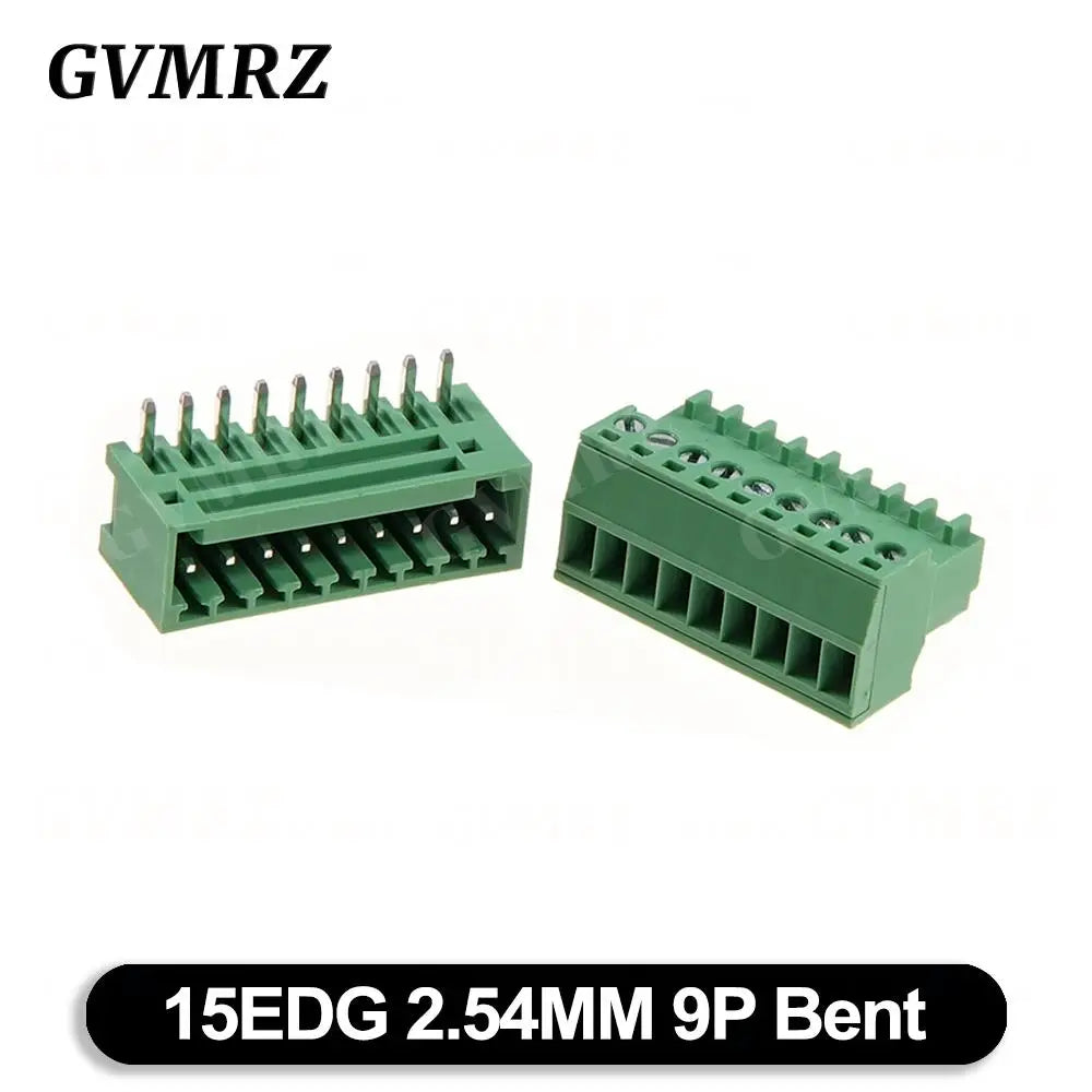 5Set/lot 15EDG 2.54mm PCB Seal Screw Terminal Block 2 ~ 12 Pin KF15EDG 2.54 Male Plug + Female Socket Pin Header Wire Connector