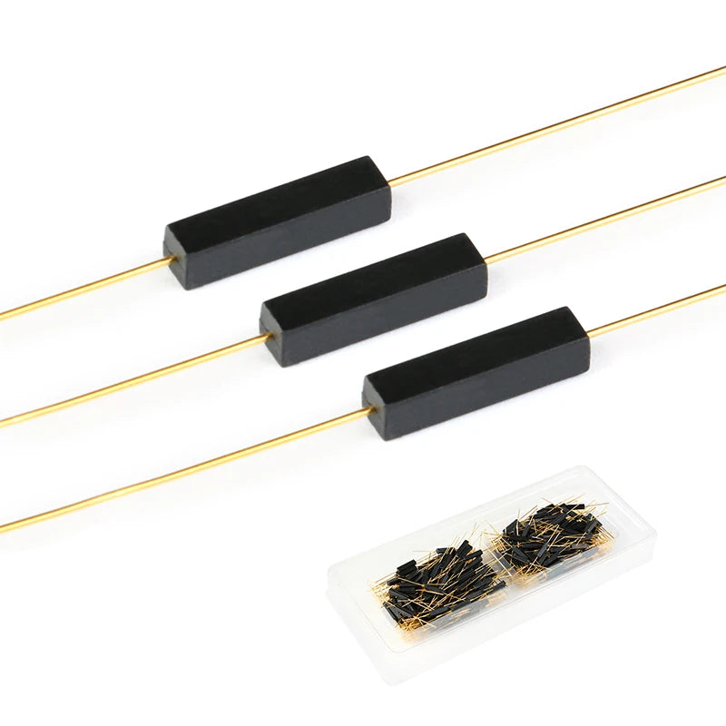 100Pcs Plastic Reed Switch 3*11mm 3x11mm Magnetic Reed Switchs Sensor Normally Open NO Induction DIY Electronic Kit GPS-11A