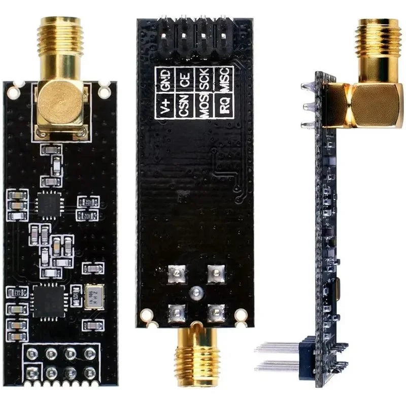 1/2Pc NRF24L01+PA+LNA Wireless Transceiver RF Transceiver Module with SMA Antenna 2.4G 1100m Compatible for Arduino Raspberry Pi