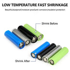 200pcs 21700 Battery Films Insulated Shrinkable Sleeve Protect Cover Precut PVC Heat Shrink Tube for Batteries Wrap Sleeving