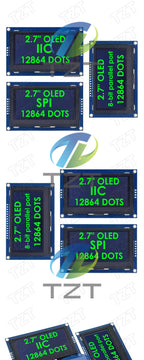 2.7 Inch OLED LCD display 128x64 drives SSD1327 IIC / SPI / 8-bit parallel port For Arduino