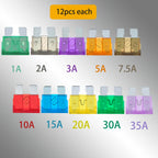 120Pcs Standard Auto Fuse Kit-ATO/ATC Blade Fuse Assortment (1A-35A) for Car Truck SUV Electrical Repair Replacement Electrical