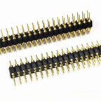 5pc 2.54mm Round Hole Male Tin Gold Female Pin Header 1/2x40P Single/Dual Row Breakable PCB IC Crystal Relay Transistor Socket