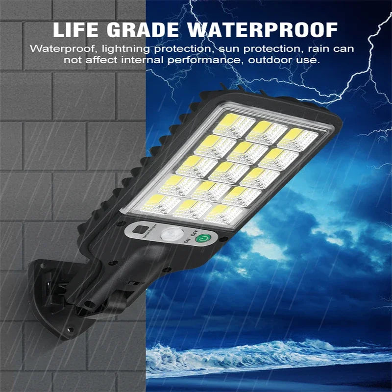1~4Pack Solar Lights Outdoor 3 Modes 200COB Waterproof Street Lamp Motion Sensor Security Lighting for Garden Patio Path Yard