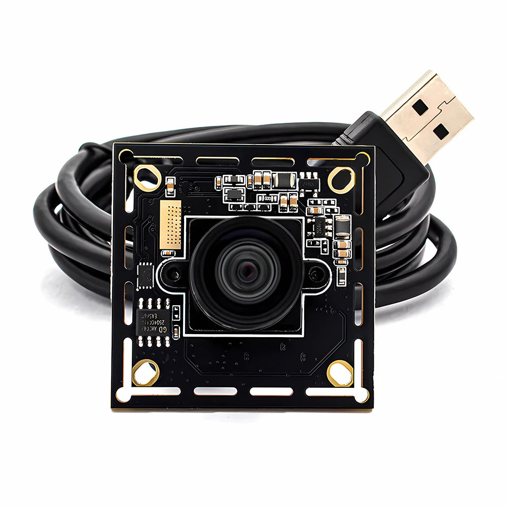 1080P 90FPS Global Shutter USB Camera, High Speed Web Camera with M12 No Distortion Lens, Plug Play for Machine Vision Security