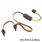 Angitu Adapter 6Pin GPU to Sata/Molex Hard Drive Cable 12V to 5V PCIE to 1x2x3x4xSATA Hard Drive Cable Molex 4PIN