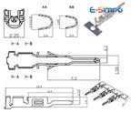 100PCS Mx3.0mm Small 5557/5559 43020 43025 Male Female Dock Terminal Crimp Wire 20cm 20AWG Single Head Electronic Cable Harness