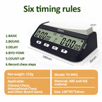 YS9901/YS902 Professional Chess Timekeeper Chess Digital Clock Multi-functional Digital Count Up/Down Precision Game Stopwatch