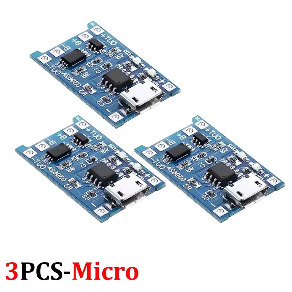 1-20Pcs Type-C/Micro/Mini USB 5V 1A 18650 Tp4056 Lithium Battery Charger Module Charging Board with Protection Function Li-Ion