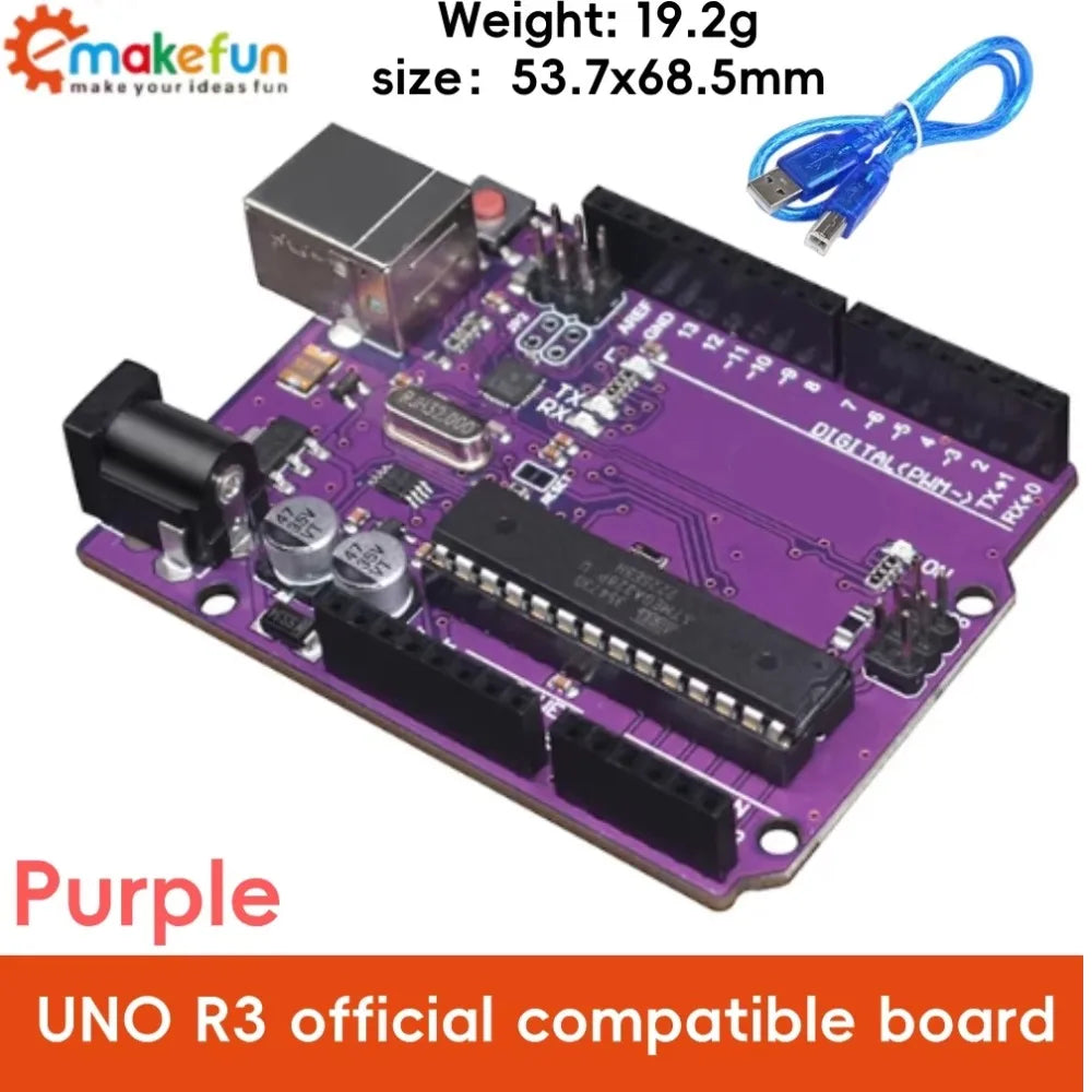For the Improved Version of the Arduino Uno R3 Development Board, the ATmega328P Microcontroller Module Serves as the Main Contr