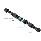 P23 quick connection waterproof connector IP68 waterproof connector male and female aviation plug LED adapter cable connection