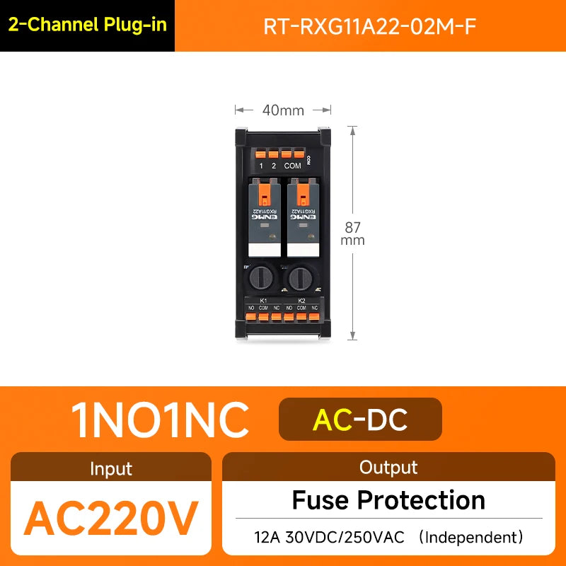 ENMG Relay Module 220VAC 2/4/8/16 Channel SPDT DPDT PLC Signal Amplifier Board Industrial Control Switch