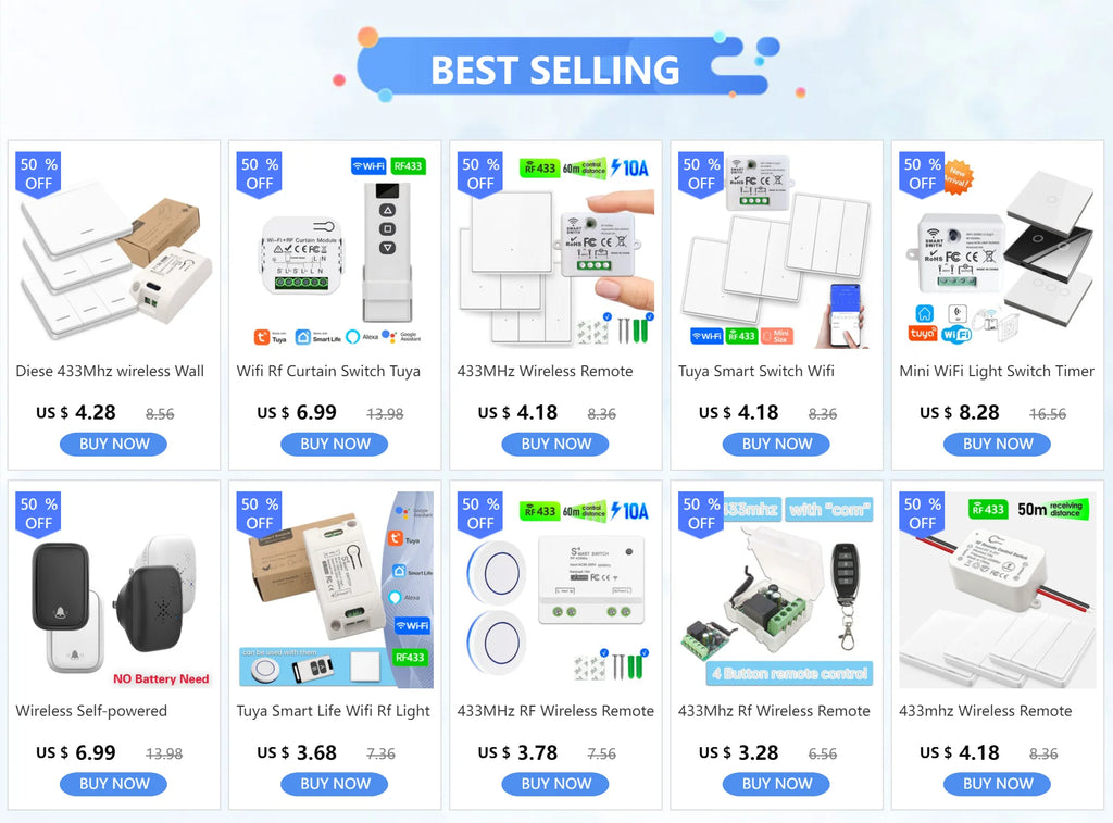 Diese 86 Switch Panel ON/OFF Touch Switch Wireless Light Switch 433Mhz Remote Control ,AC 85V~240V 10A Interruptor for Lighting