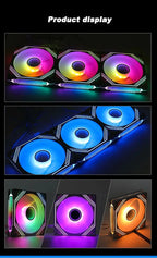 UPSIREN PF-14 PRISM 4PRO Computer Chassis Fan 14cm ARGB 4 Pin PWM Quiet Cooling Fan 12V Large Air Volume 61.5CFM/650-1800RPM