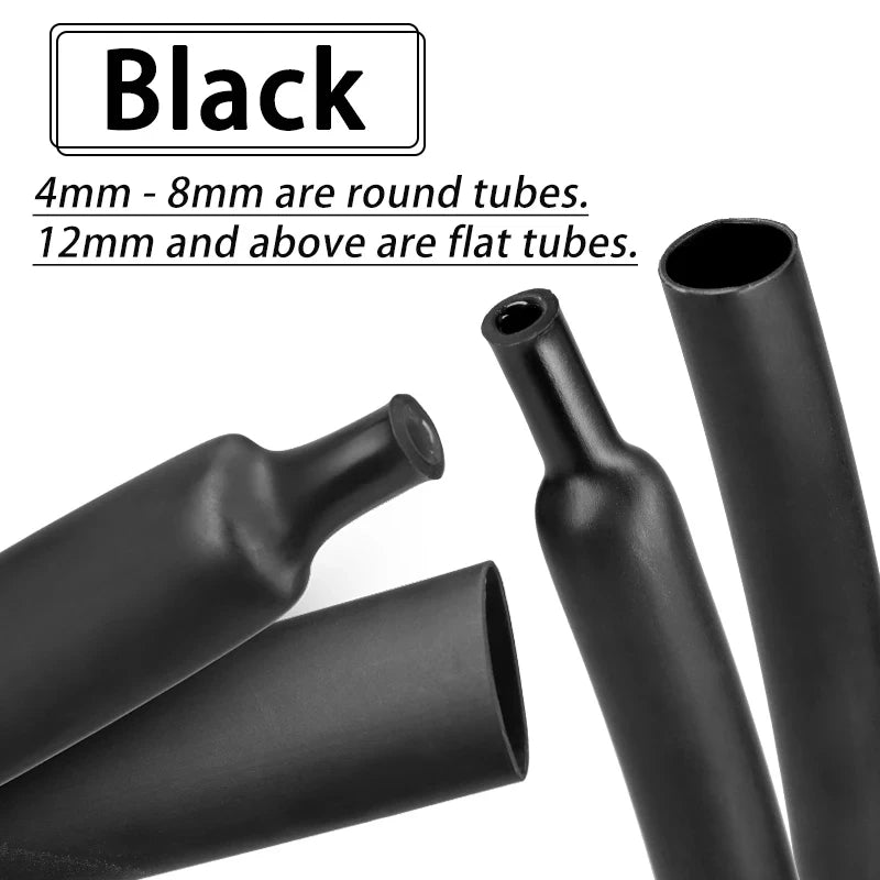 1-5m 4:1 Heat Shrink Tube With Glue 4mm-52mm Waterproof Dual Wall Adhesive Lined Polyolefin Cable Insulation Sleeve Wire Repair