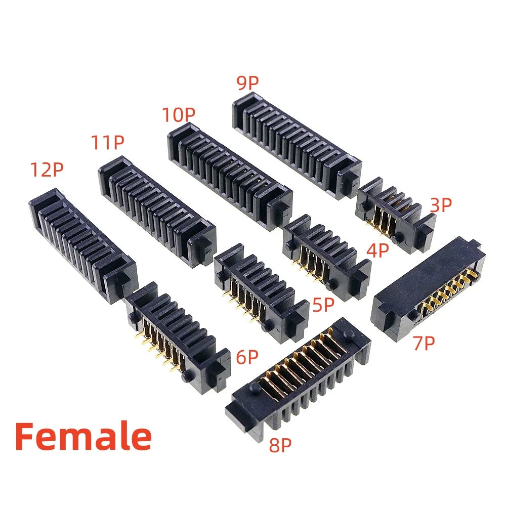 5 20Pcs Blade Male Battery Connector 2.0 MM Pitch 3 4 5 6 7 8 9 10 11 12 Position Right Angle Through Holes Straight PCB Header