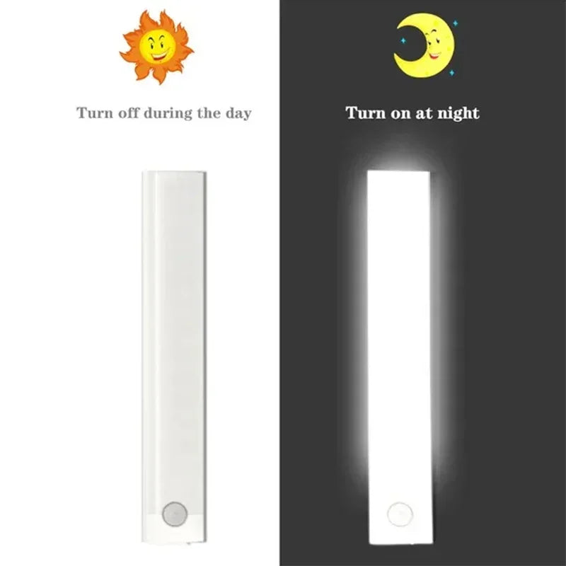 Under Cupboard Kitchen Lights Cabinet Light Motion Sensor Indoor Rechargeable Strip Wardrobe Lighting Battery Operated Magnetic