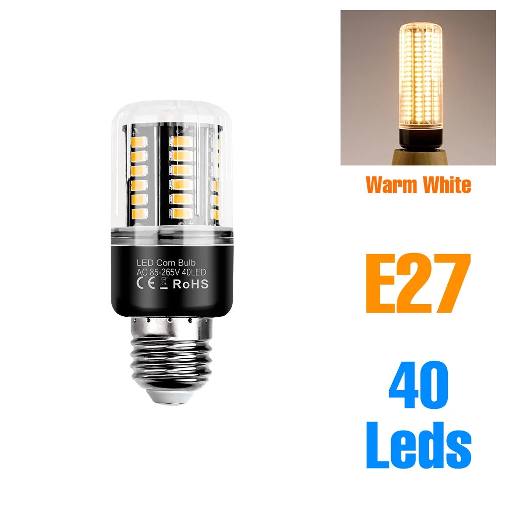 30W LED Indoor Corn Bulb E27/E26 Ceiling Lamp Bulbs E14 Spotlight B22 Living Room Bedroom Kitchen Washroom 220V Home Lighting