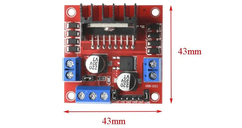 L298N Driver Board Module L298N Stepper Motor Smart Car Robot Breadboard Peltier High Power L298 DC Motor Driver