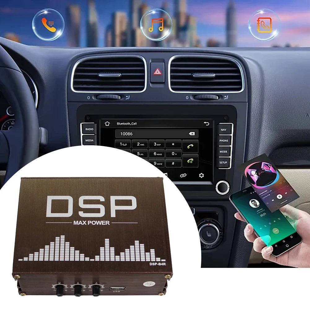 4x50W DSP Car Power Amplifier Support APP Control Audio Digital Sound Processor Car DSP Amplifier Car Accessories