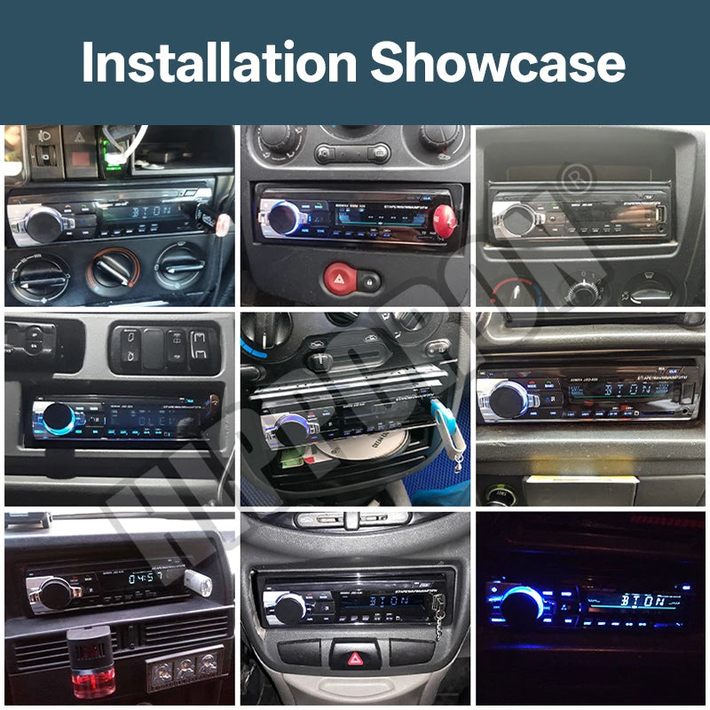Car Radio 1 Din MP3 Player FM Audio Music USB SD Digital Bluetooth with In Dash Slot AUX Input