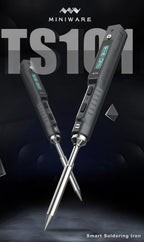 Miniware TS101 Soldering Iron Electric 65W Temperature Programmed LCD New Upgraded TS100 With Soldering Tip Set