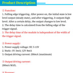 1/5/10Pcs NE555 DW44 Monostale Circuit Module Falling Edge Trigger For Delay Switch Timer