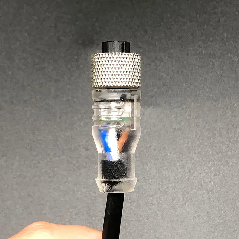2m Line M12 4 5 Pins PVC LED IP67 Sensor Cable Connector Type A Socket Plug  Waterproof Male&Female Straight Angle Flange