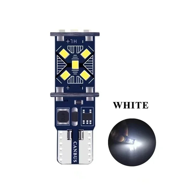 2/10 PCS Super Bright T10 W5W LED Bulbs Canbus 12/24V 7000K White Car Interior Dome Maps Trunk License Plate Wedge Side Lights