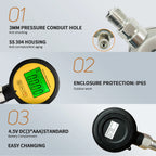 Moray ME260P 1%FS Waterproof IP65 Battery Powered Portable LCD Digital Display Pressure Transmitter Digital Pressure Gauge