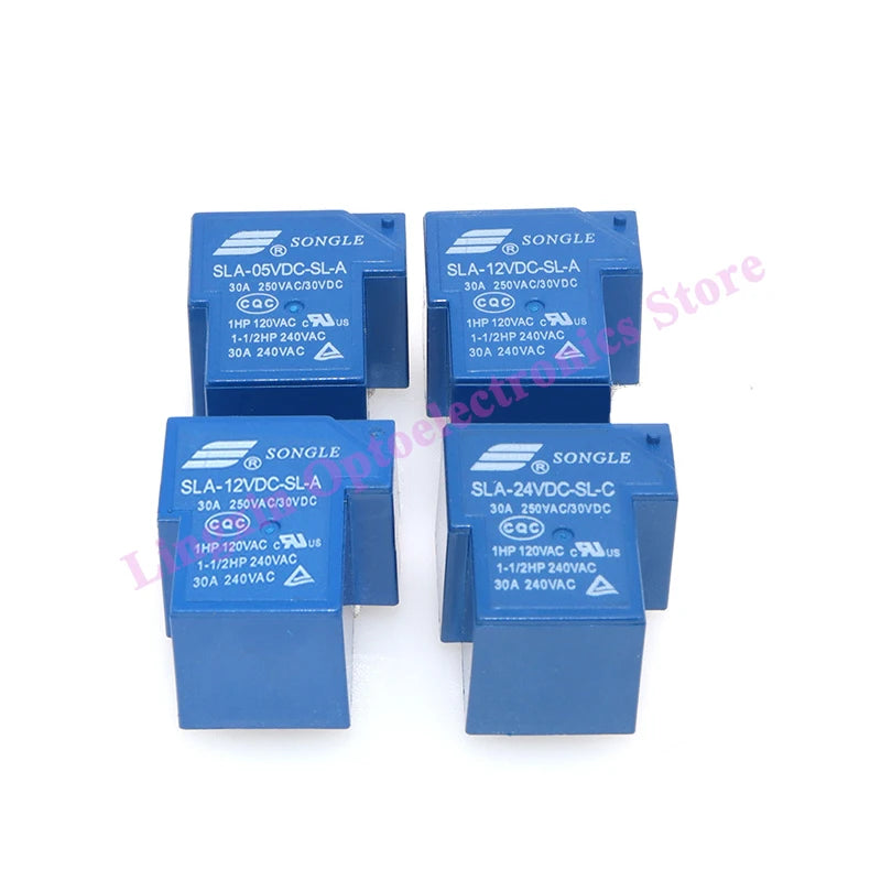 5Pcs/lot Power Relays SLA -05V 09 12V 24V 48V DC -SL-A -C 4Pin/5Pin /6Pin 30A T90 SLA-05VDC-SL-A SLA-12VDC-SL-A SLA-24VDC-SL-C