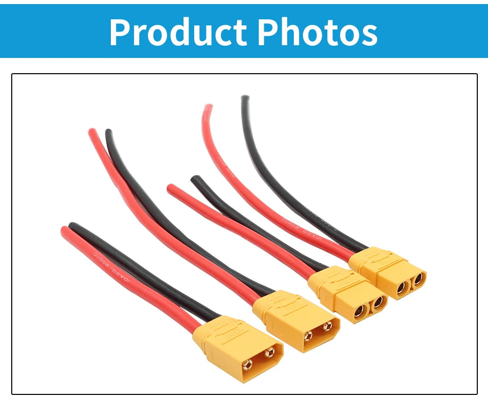 OMCH XT90 Male Female Plug Battery Connector With Silicone Flexible Wire 10AWG For RC Airplane Lipo Battery Drone Car