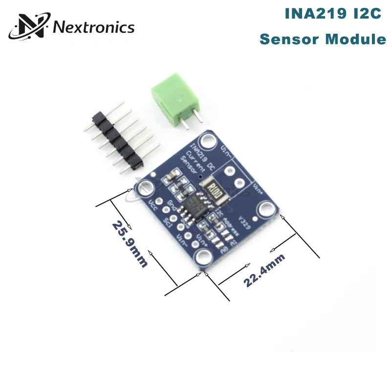 1/3/5/10PCS INA219 MCU-219 I2C IIC Zero Drift Bidirectional Current Power Monitoring Sensor Breakout Module 3V-5V DC 0-26V 3.2A