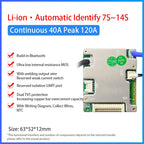 Small Type 3.2V LiFePO4 3.7V Li-ion 20A 30A 40A 50A Electric Bike Smart BMS 7S-14S 24V 36V 48V with UART BT