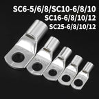 100pcs Copper Lug Ring Wire Connector Cable lug Electric lugs Terminal SC6-5 SC6-6 SC6-8 SC10-6 SC10-8 SC16-6 SC16-8 SC25-6