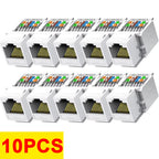 RJ45 Cat6/Cat5e Ethernet Keystone Jack No Punch-Down Tool-Less RJ45 Module Coupler Ethernet Module Female Jack Wall Adapter