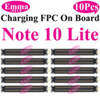 10Pcs USB Charging FPC Connector On Board For Samsung S23 S24 S22 Ultra S21 Plus Note 20 FE S21FE S10  Connector USB Dock Port