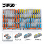 40PCS Lever Wire Connectors 1 in 1 out Quick Connect Electrical Splicing Kit for Compact Inline Terminals - 28-12 AWG