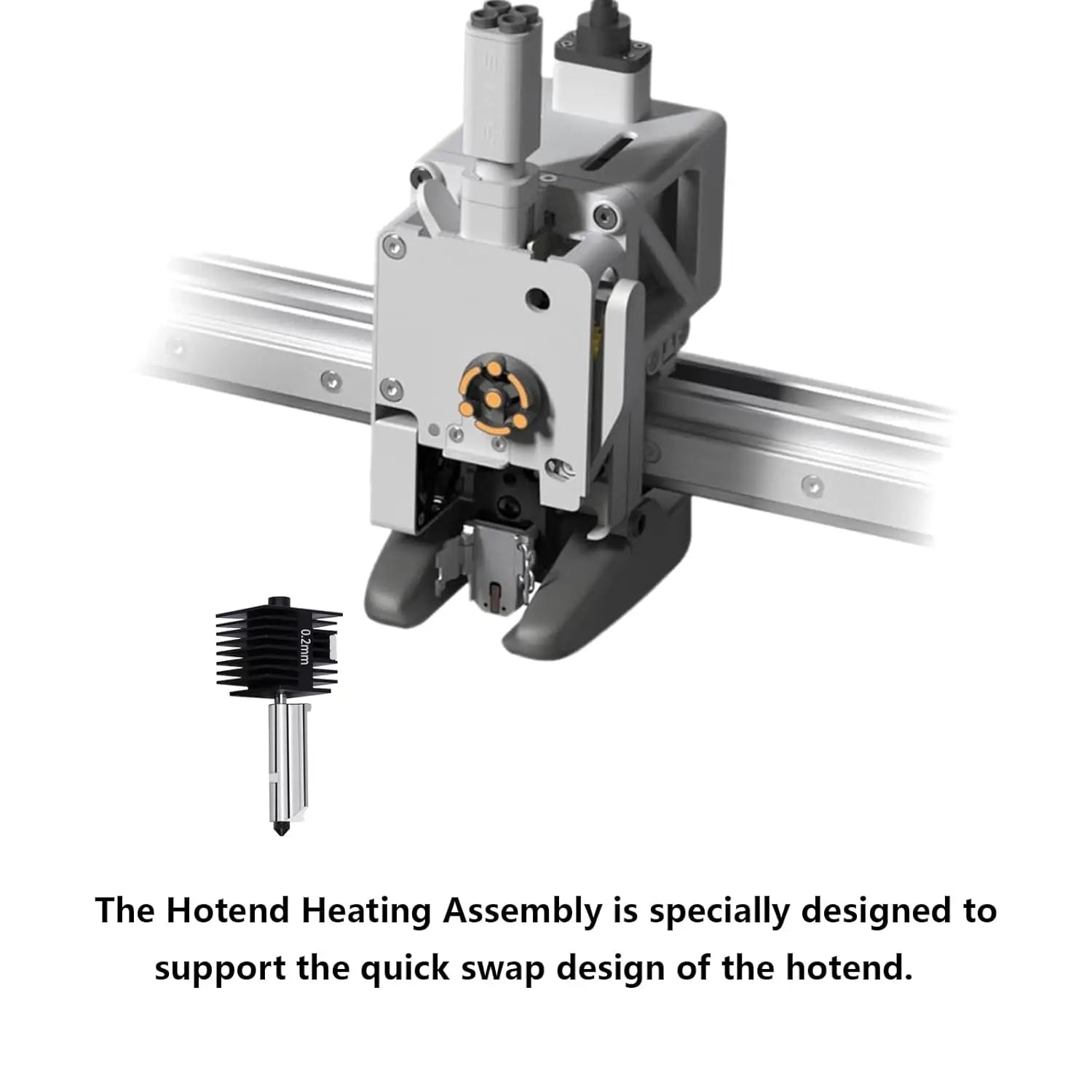 Heating Assembly Kit for A1/A1 Mini Hot End Heating Component with Heater Cartridge and Thermistor Temperature Sensor for Bambu