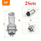 2 Sets  Male + Female GX16 Aviation Connector Plugs,2P/3P/4P/5P/6P/7P/8P/9P/10P Configurations Ideal